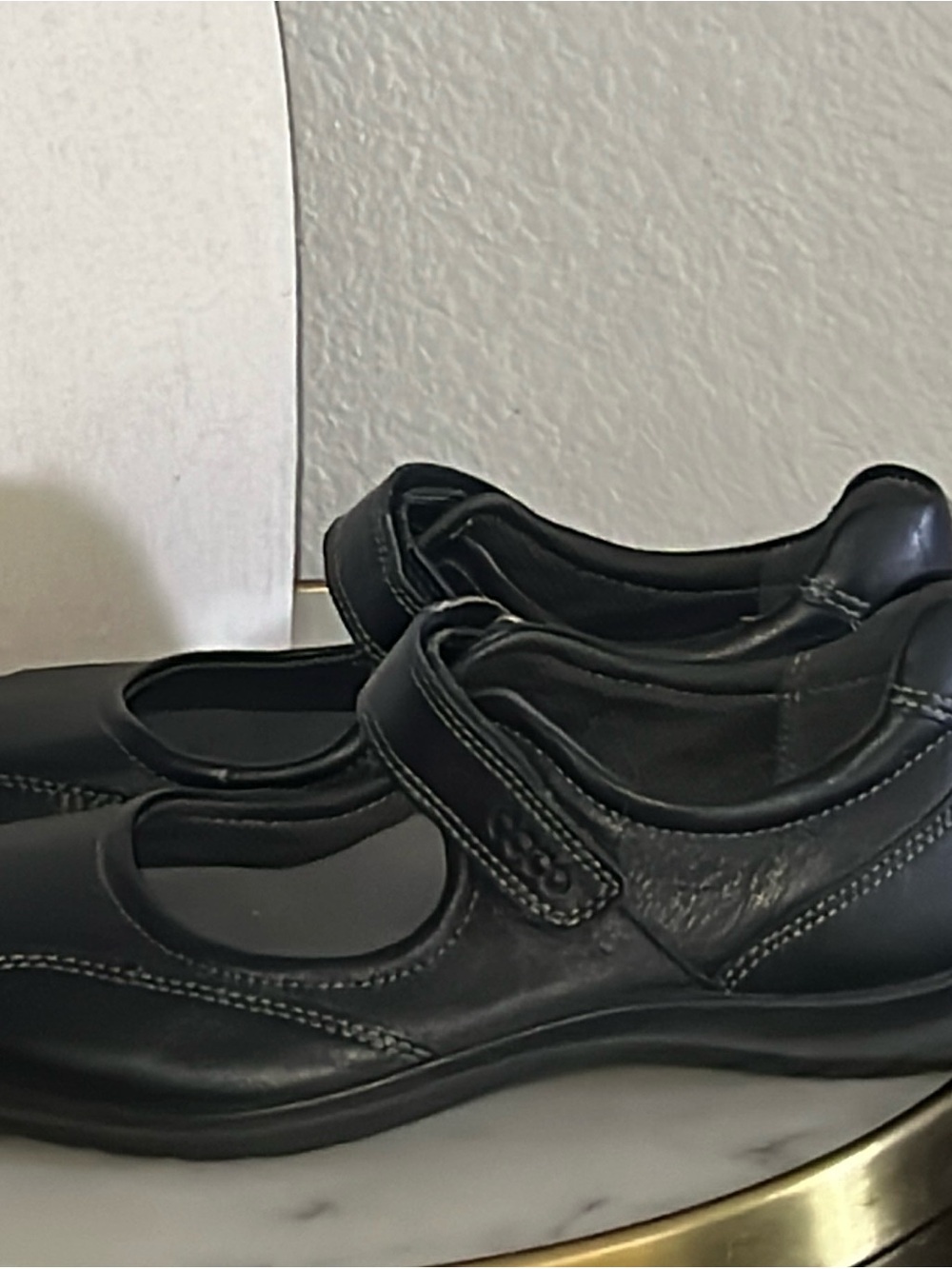 ECCO Mary Jane’s black leather 38